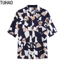 TUHAO Plus Size Women Clothing 8XL 7XL 6XL 5XL Mother Mom Chiffon Shirt Blouse Tops Print Short Sleeve Summer Blouses clothes 2024 - buy cheap