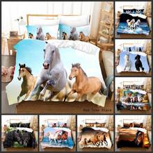 Animal Horse 3D Print Duvet Cover Set Queen King Size Bedding Set Comforter Kids Adult Bedspread Soft Quilt Bedline Home Textile 2024 - buy cheap