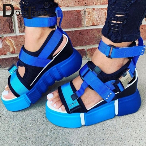 Doratasia Big Size 34 44 Brand Ins Lady Platform Sandals Fashion Colorful Summer Gladiator Sandals Women Wedges Shoes Woman Buy Cheap In An Online Store With Delivery Price Comparison Specifications Photos