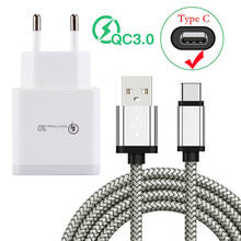 Cable de carga rápida para móvil, adaptador USB tipo C para Samsung S10 Nubia Z17 QC 3,0, Honor 9X 20, Xiaomi Mi 10 T, Redmi Note 9 s, 8 Pro 2024 - compra barato