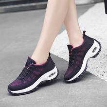 2020 Autumn Women Sneakers Shoes Flat Lace-up Platform Sneakers For Women Black Breathable Mesh Sock Sneakers Shoes 19182 2024 - buy cheap