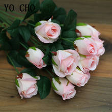 YO CHO Wedding Flower Bouquet 12 Heads Silk Rose Fake Artificial Flower Bouquet Wedding Home Party Holiday Festival Rose Decor 2024 - buy cheap