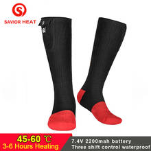 Savior Winter Warm Heated Socks 7.4V Black Feet Warmer For Men And Women to Rechargable Battery Heating Socks For Skiing Cycling 2024 - buy cheap