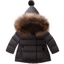 Детское зимнее пальто для девочек 1-5 лет, симпатичная куртка с капюшоном и длинным рукавом, плотная теплая зимняя флисовая верхняя одежда для девочек, детская одежда 2024 - купить недорого