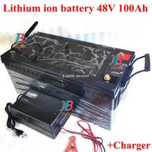 lithium ion battery 48V 100AH li ion battery With BMS for 4000W scooter boat inverter Solar energy storage +10A charger 2024 - buy cheap