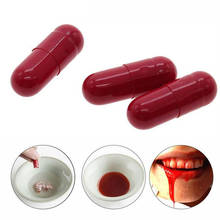 3PCs Halloween Party Vomiting Blood Capsules Fake Blood Pill Fancy Dress Funny Halloween April Fools Day Joke Horror Prank Toys 2024 - buy cheap
