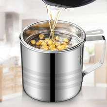 1.2L Stainless Steel Oil Strainer Pot Container Jug Storage Can with Filter Leakproof Cooking Oil Pot Dispenser Kitchen Tools 2024 - buy cheap