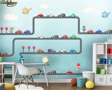 beibehang Custom 3d wallpaper mural modern nordic hand drawn cartoon car children room background wall paper papel de parede 2024 - buy cheap