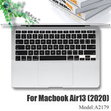 Capa protetora para teclado de laptop, para macbook air13 2020, novo, air13.3, a2179, capa de silicone para teclado, eua/ue/jp, cores de poeira 2024 - compre barato