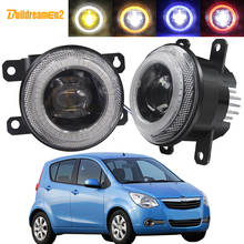 2 X Car LED Lens Fog Light Assembly Angel Eye Daytime Running Lamp 30W 8000LM 12V For Opel Agila (B) (H08) Hatchback 2008-2015 2024 - buy cheap