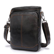 2020 Vintage Men Genuine Leather Messenger Bag Men Bag Wax Leather Crossbody Shoulder Bag Cowhide Men Business Bags Briefcase 2024 - buy cheap