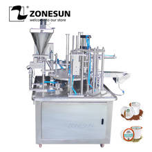 ZONESUN-cápsulas de café rotativas automáticas, cápsula de polvo fino, máquina de llenado y sellado cuantitativo, maquinaria de embalaje 2024 - compra barato