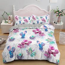 Colorful Girlish Cactus Bedding Sets Simple Style King Single Double Duvet Quilt Blanket Cover Set Bedclothes With Pillowcase 2024 - buy cheap