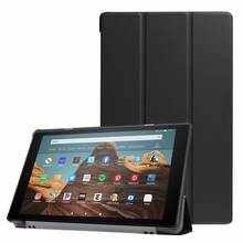 Folding Stand Slim Magnetic Case for kindle New Fire HD10 2019 Tablet Cover Funda for Fire HD 10 2017 Case Shell + Stylus Pen 2024 - buy cheap