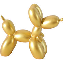 Balão de resina de cachorro estátuas, pequeno balão de resina de escultura artesanal presente moda animal fofo bolo cozimento festa de decoração de casa enfeite de mesa 2024 - compre barato