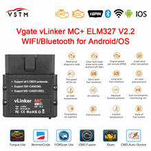 Vgate vLinker MC+ ELM 327 V2.2 Bluetooth 4.0 WIFI ELM327 For Android/IOS Scanner OBD 2 OBD2 Car Diagnostic Auto Tool 2024 - buy cheap