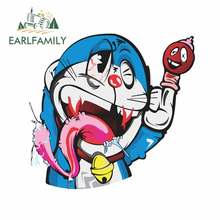 Earlfamily 13cm x 10.2cm para zombie doraemon carro pára-choques decalque windows adesivos de carro vinil material adequado para jdm suv rv 2024 - compre barato