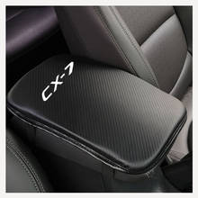 Reposabrazos de cuero Pu con textura de fibra de carbono para coche, reposabrazos de asiento automático, almohadillas de caja para Mazda Cx7 2024 - compra barato
