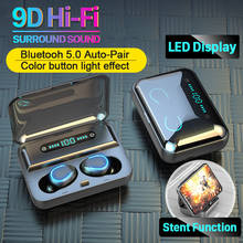 Auriculares TWS inalámbricos por Bluetooth, Mini auriculares deportivos con sonido HIFI 9D, a prueba de agua, cancelación de ruido 2024 - compra barato