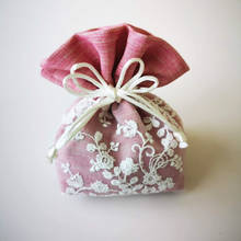 10 шт. упаковочные подарочные пакеты, тканевые подарочные пакеты, высококачественные плотные конфетные пакеты со шнурком для свадебных подарков, коробки для цветов 2023 - купить недорого