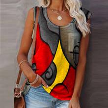 Casual Print Women Blouse Single Piece Set Summer O-Neck Loose Sleeveless Tops Lady Large Size Short Sleeve Shirt 5XL Streetwear 2024 - buy cheap