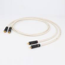 HIFI QED-Cable RCA estéreo Chapado en plata, conector de Audio Hi-Fi Premium de alto rendimiento, a 2rca 2rca, firma 2024 - compra barato