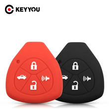 KEYYOU Remote Silicone Key Rings Car Key Case Fob 4 Button Protective Cover For Toyota Camry Corolla Camry RAV4 2015 Accessories 2024 - buy cheap