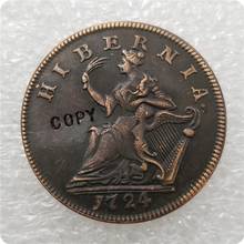 Copia de monedas conmemorativas de cobre de 1724, réplica de monedas, medallas, coleccionables 2024 - compra barato