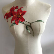 Lírio bordado cheongsam vestido decorativo aplique colar falso costura diy peito artesanato suprimentos acessórios 1 peça para venda 2024 - compre barato