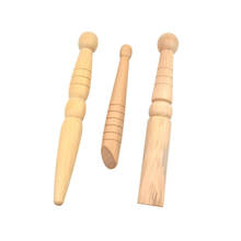 3 in 1 Wooden Massage Roller Stick Anti Cellulite Acupoint Guasha Board Massage Wood Roll Needle Pen Body Foot Therapy Massager 2024 - buy cheap