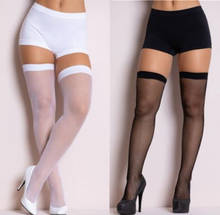 Lingerie Sock Women Rib Top Cuff Sexy Stockings Exotic Small Fishnet Hosiery Ladies White Stockings Medias De Mujer Dropshipping 2024 - buy cheap