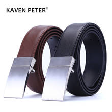 Men Belt Male High Quality Luxury Genuine Leather Strap Alloy Metal Rotate Buckle Designer Belts Waist Strap for Jeans 2024 - buy cheap