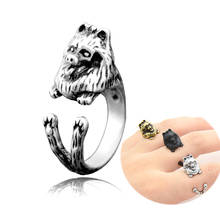 Boho Pomeranian Anel Lover Dog Ring Punk Bichon Animal Couple Rings For Women Men Fashion Jewelry Girls Gifts Anillos Mujer 2024 - buy cheap