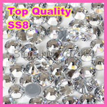 Best Quality New SS8 minisize 10gross/bag  Crysta  Hot Fix Rhinestone More Shiny,super Bright hotfix stonesl Flatback Whit Glue 2024 - buy cheap