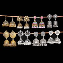 Индийские необычные серьги для женщин, модные ювелирные изделия, кольца для ушей для девочек, серьги для пирсинга с колокольчиками, Женские аксессуары, серьги 2024 - купить недорого