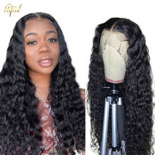 28 30 32 Deep Wave Wig Brazilian Human Hair Wigs Middle T Part Human Hair Wigs For Black Women Remy Lace Wig Pre Plucked 2024 - buy cheap