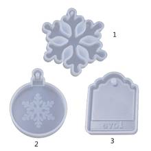 Molde de silicona para árbol de Navidad, decoración de Navidad, copos de nieve, joyería artesanal 2024 - compra barato