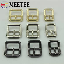 Meetee 5pcs 15/20/25mm Metal Pin Buckle Bow Bending Bags Strap Adjustment Shoes Buckle DIY Luggage Hardware Parts Accessories 2024 - buy cheap