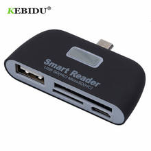 KEBIDU-lector de tarjetas inteligente 4 en 1, dispositivo con puerto de carga Micro USB, OTG/TF/SD, para Samsung Galaxy S6 Edge, tableta y teléfono Android 2024 - compra barato