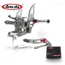 Arashi-reposapiés ajustable de aluminio CNC para motocicleta, estriberas para YAMAHA YZF R6, 2017, 2018, 2019, 2020, 2021, Rearset YZF-R6 R 6 2024 - compra barato