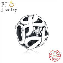 FC Jewelry Fit Original Brand Charm Bracelet Authentic 925 Silver Openwork Ball Forever Infinity Bead Making Berloque 2020 NEW 2024 - buy cheap