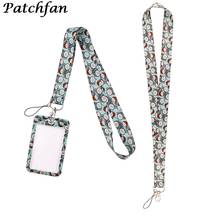 Ad562 alça patchwork fashion cordão à prova de coqueiro, para decoração de celular multifuncional com porta-cartão 2024 - compre barato