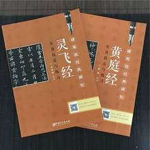 Cópia com caneta clássica chinesa, 2 cópias rígidas para caligrafia regular, pedra clássica, fricção, huang ting + lin fei jing 2024 - compre barato