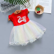 Infantil do bebê meninas vestido de verão festa vestido de renda crianças moda flor vestido para meninas crianças vestido de casamento do bebê vestidos de princesa 2024 - compre barato