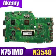 X751MD Motherboard rev2.0-N3540 Frete 4G RAM Para ASUS k751M K751MA X751MA X751MJ X751MD R752M laptop Motherboard Mainboard 2024 - compre barato
