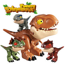 Children Dinosaur Toys Deformation Robot Action Figure Finger Tyrannosaurus Model Building Block Toy for Boys Birthday Gifts 2024 - buy cheap