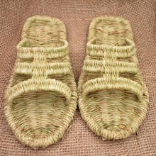 2020 new handmade straw shoes summer men and women weave sandals casual personality home shoes Chinese ancient style lovers shoe 2024 - buy cheap