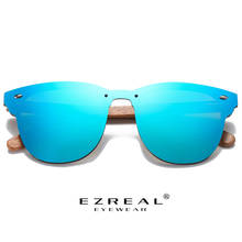 EZREAL-gafas de sol polarizadas de madera de nogal para hombre y mujer, lentes de espejo de Color sin montura Retro, hechas a mano, para conducir 2024 - compra barato