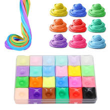 24 Color Cloud Cotton Candy Soft And Non-sticky Slime Kids Active Part Toy Funny Fluffy Slime Supplies Toys Stress Reliever Toy 2024 - buy cheap