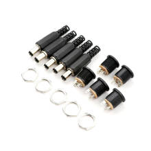 10 PCS  5.5mm x 2.1mm 12V 3A Plastic Male Plugs + Female Socket Panel Mount Jack DC Power Connector Electrical Supplies 2024 - buy cheap